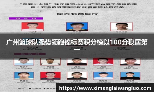 广州篮球队强势领跑锦标赛积分榜以100分稳居第一